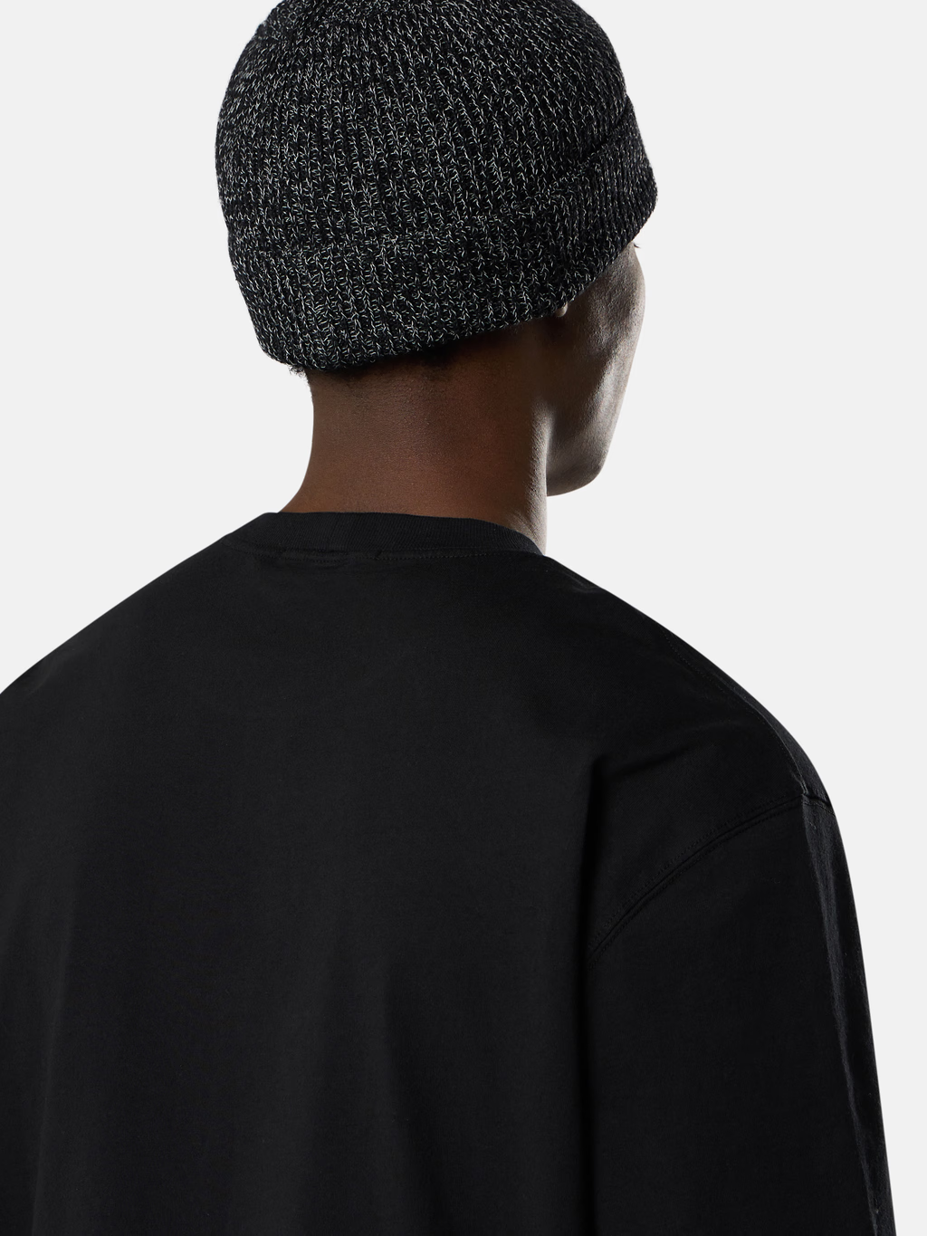 GARMENT DYED ORGANIC COTTON PATCH T-SHIRT BLACK