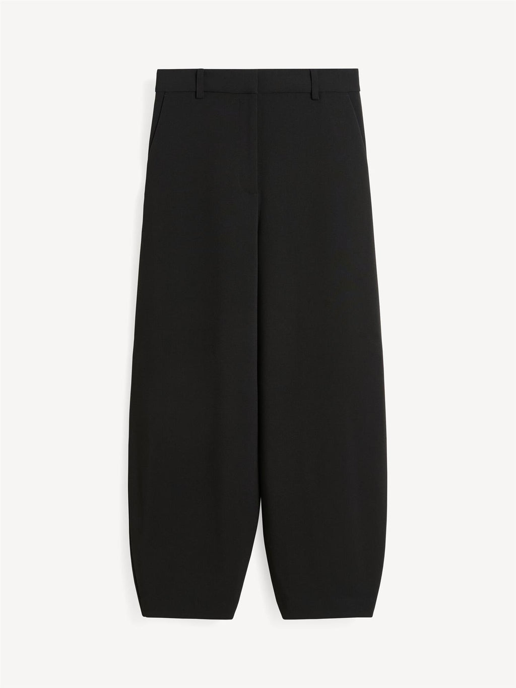 CARLIEN Polyester Viscose Trousers Black