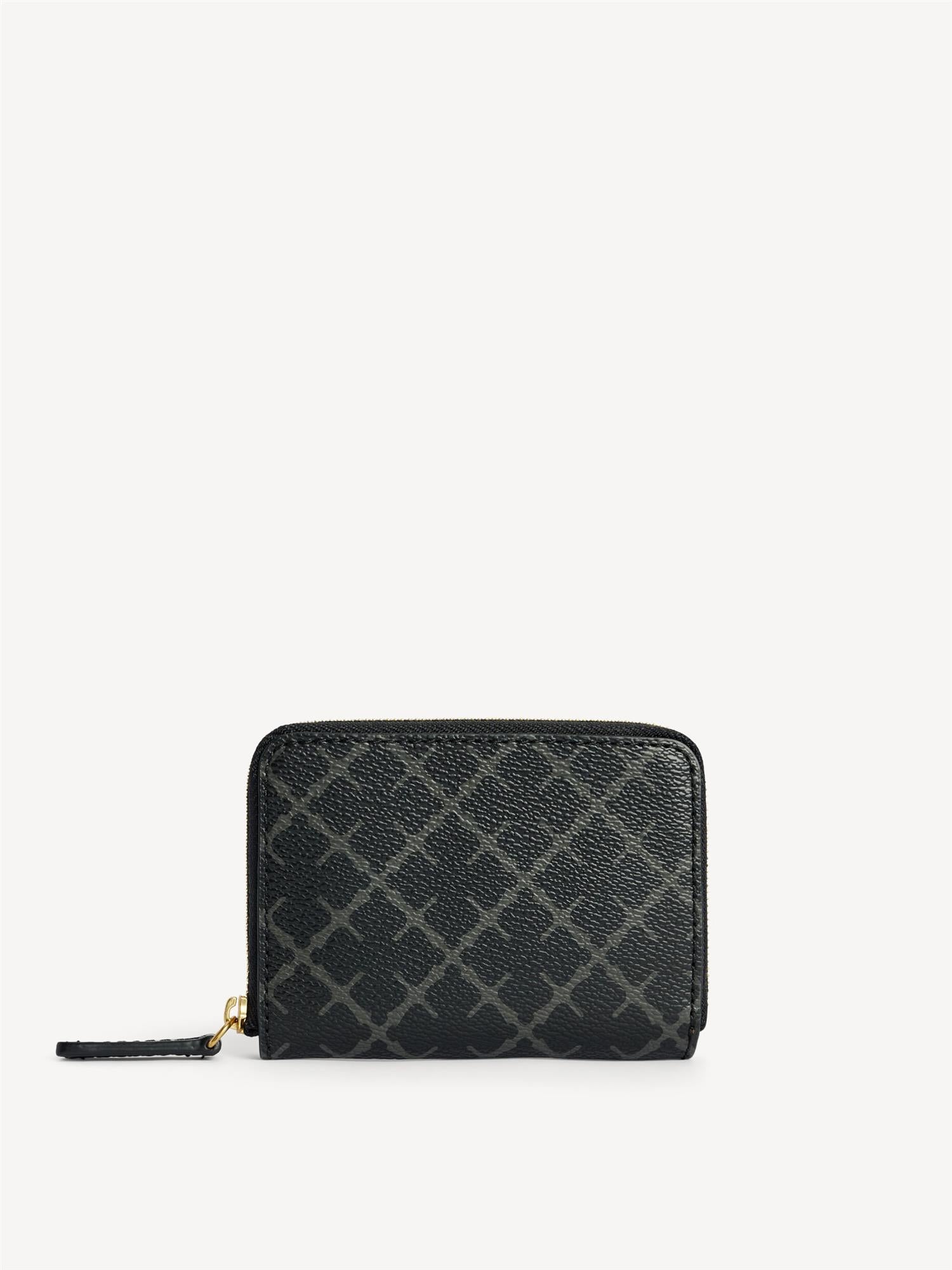 ELIA PRINTED COIN PURSE WALLET CHARCOAL