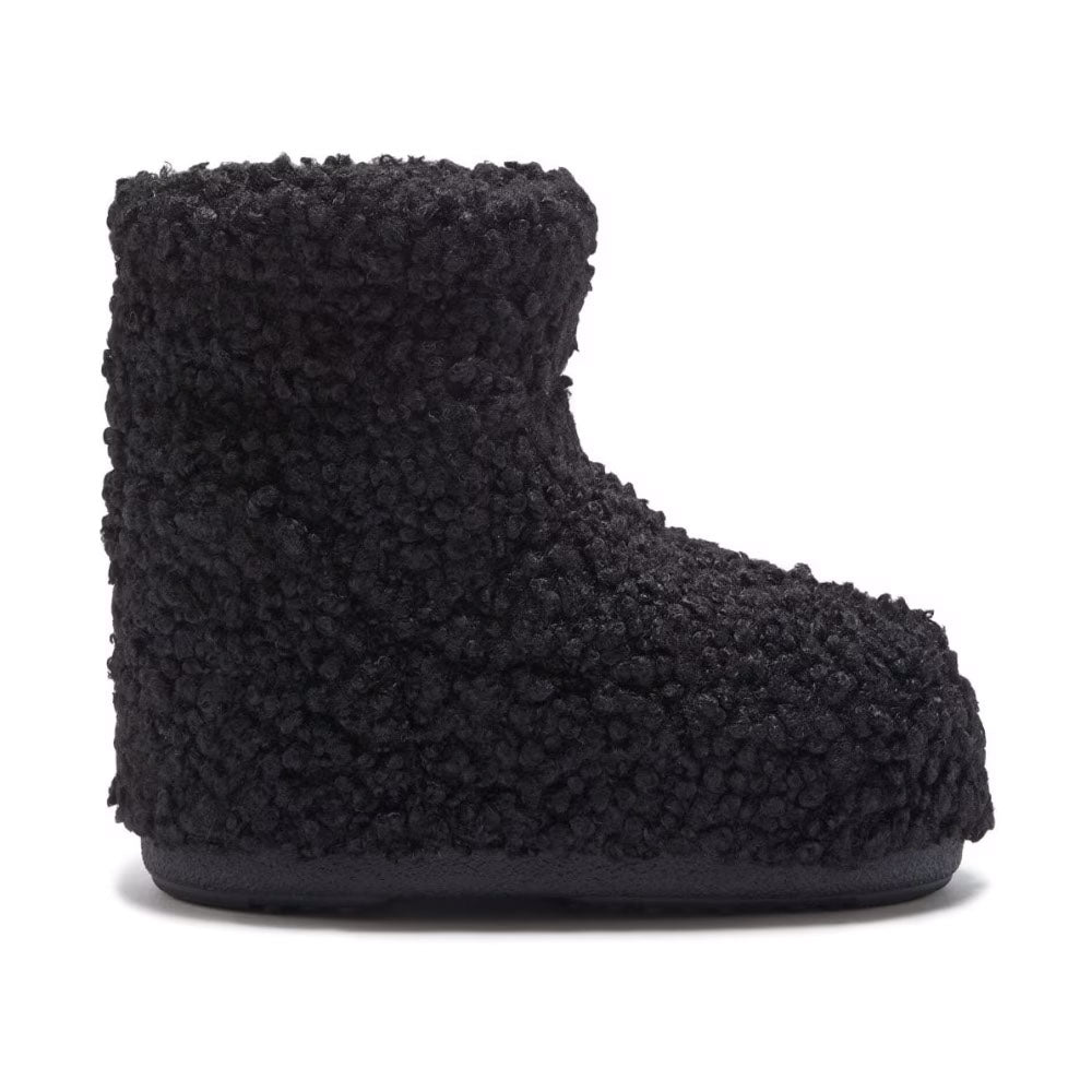 Icon Low Nolace Faux Astrakan Black