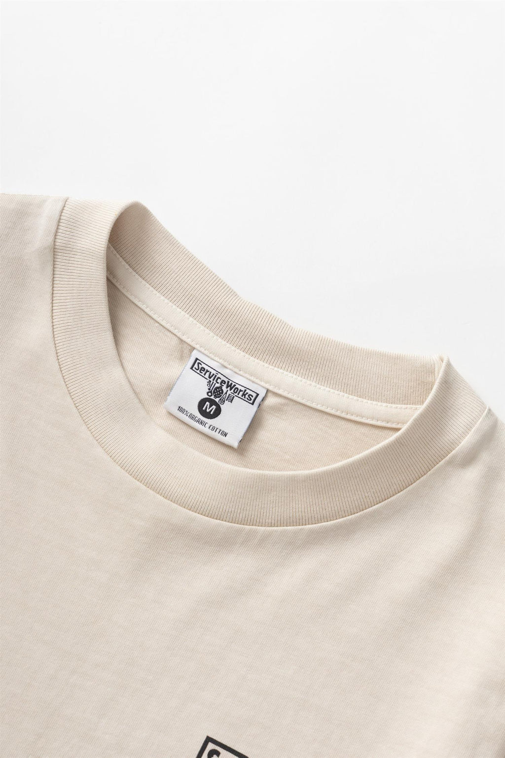 Pigment Dyed Trademark T-shirt Natural