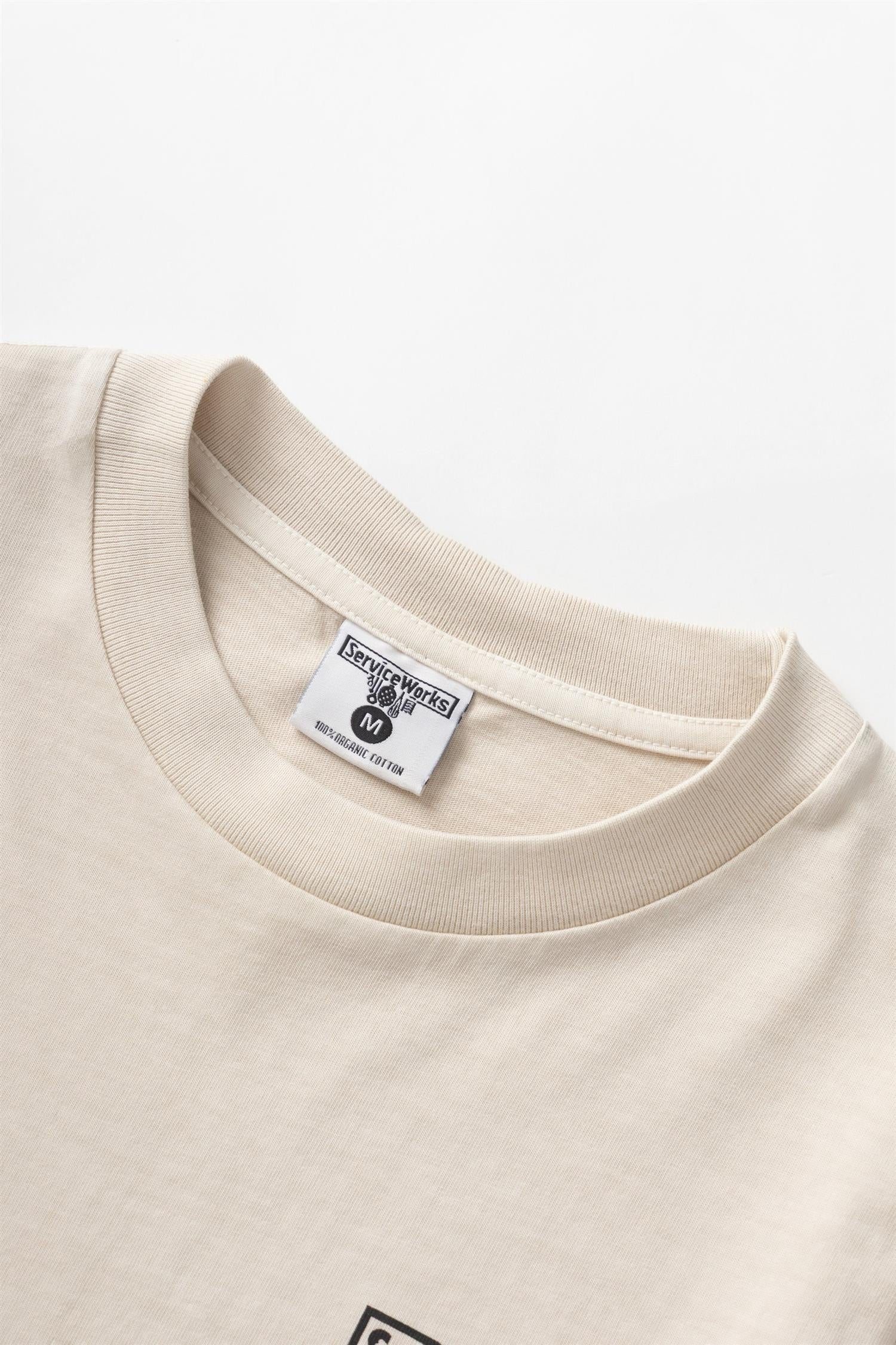 Pigment Dyed Trademark T-shirt Natural