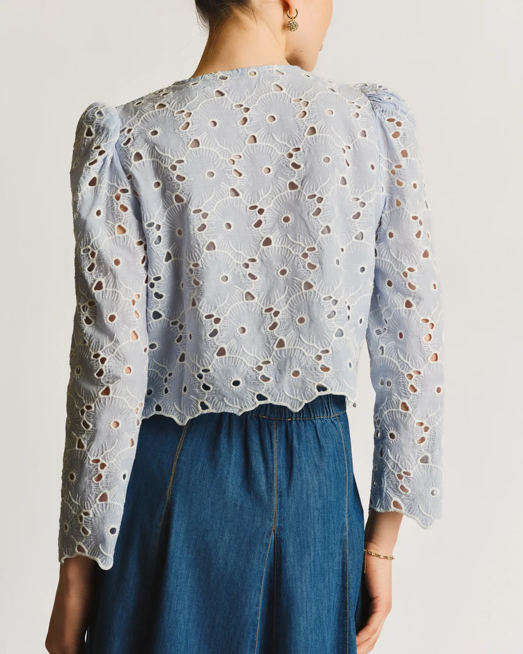 Broderie Anglaise Jacket Light Blue