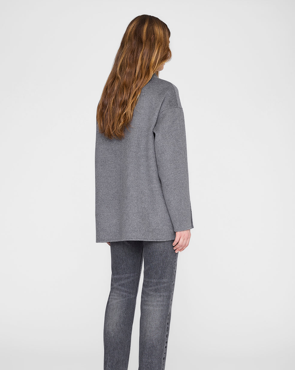 LUCA CASHMERE BLEND JACKET HEATHER GREY