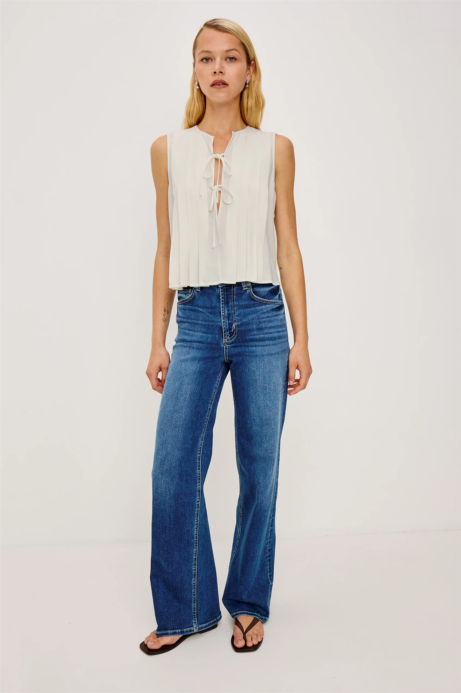 AJA Linen Blend TOP IVORY