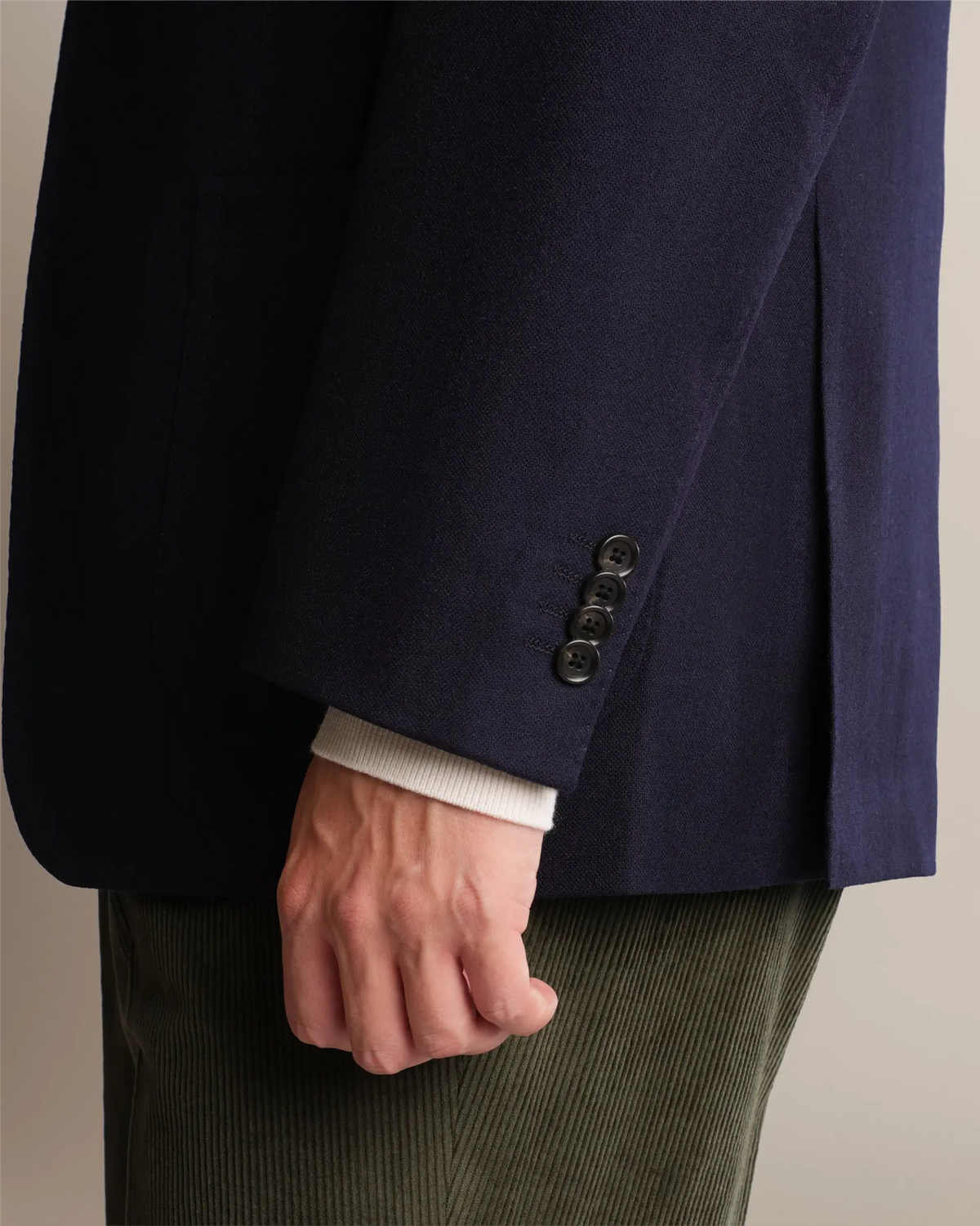 Mod 2 Woollen Hopsack Blazer Navy
