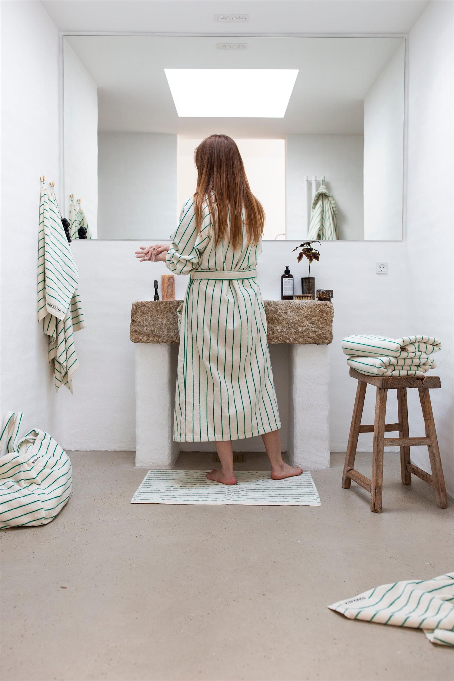 NARAM BATH MAT pure white/grass