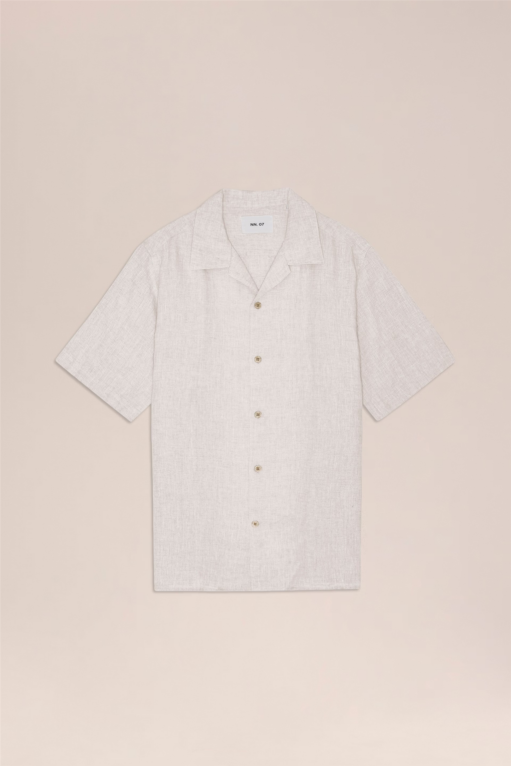 Julio 5708 Open Collar Linen shirt Oat