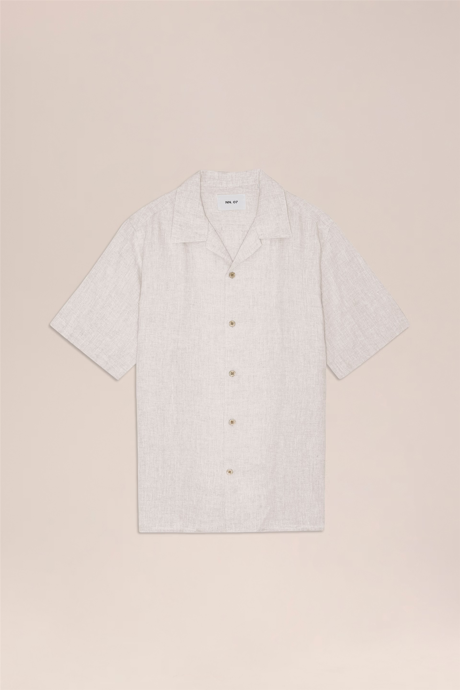 Julio 5708 Open Collar Linen shirt Oat