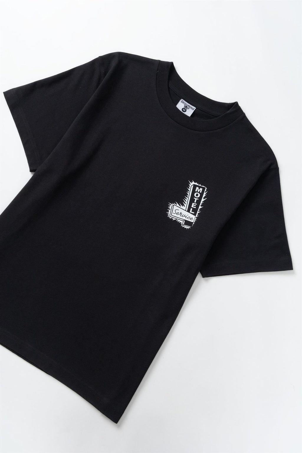 Motel Chest and Back Print T-shirt Black