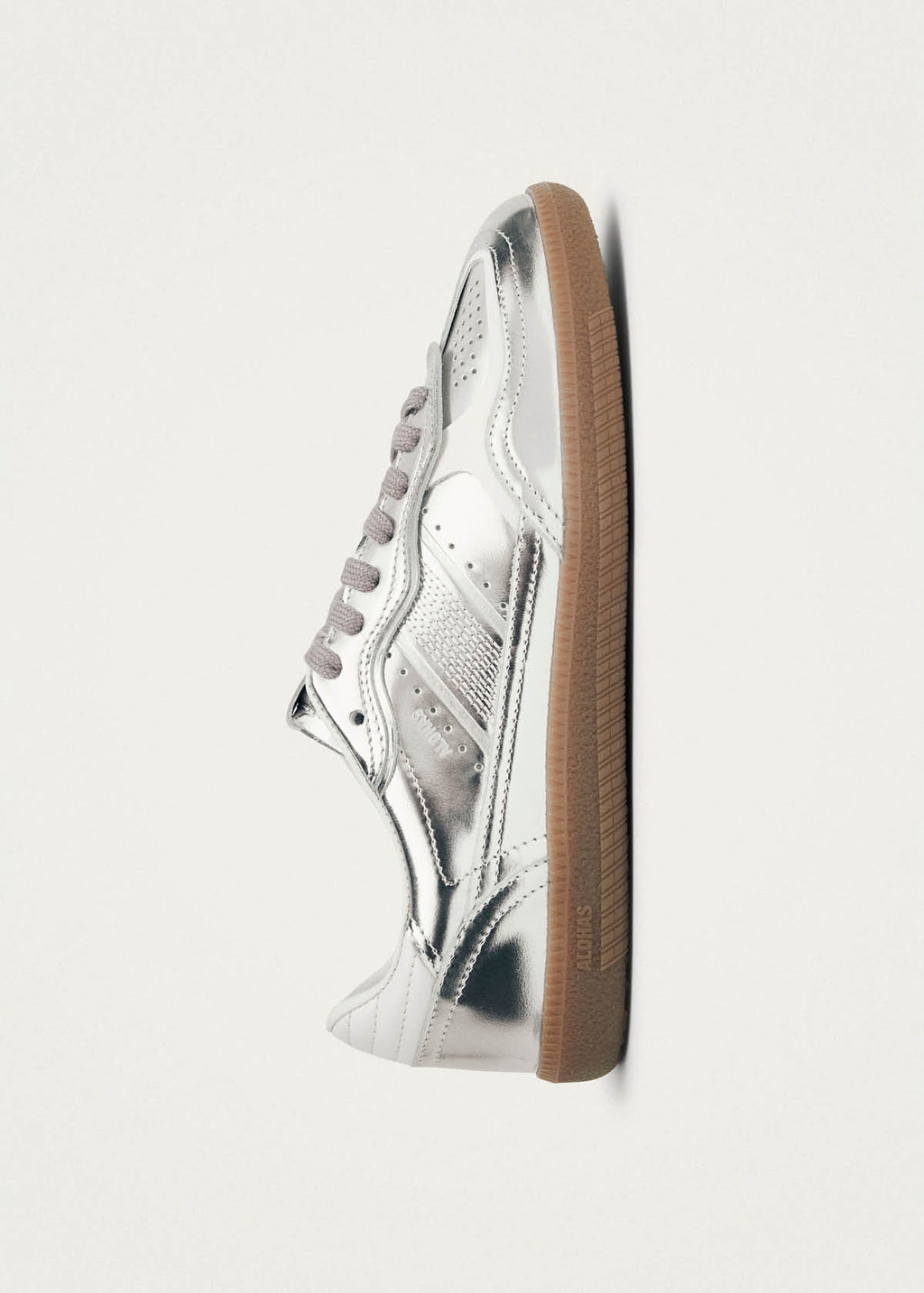 TB.490 Leather Sneakers Rife Shimmer Silver Cream