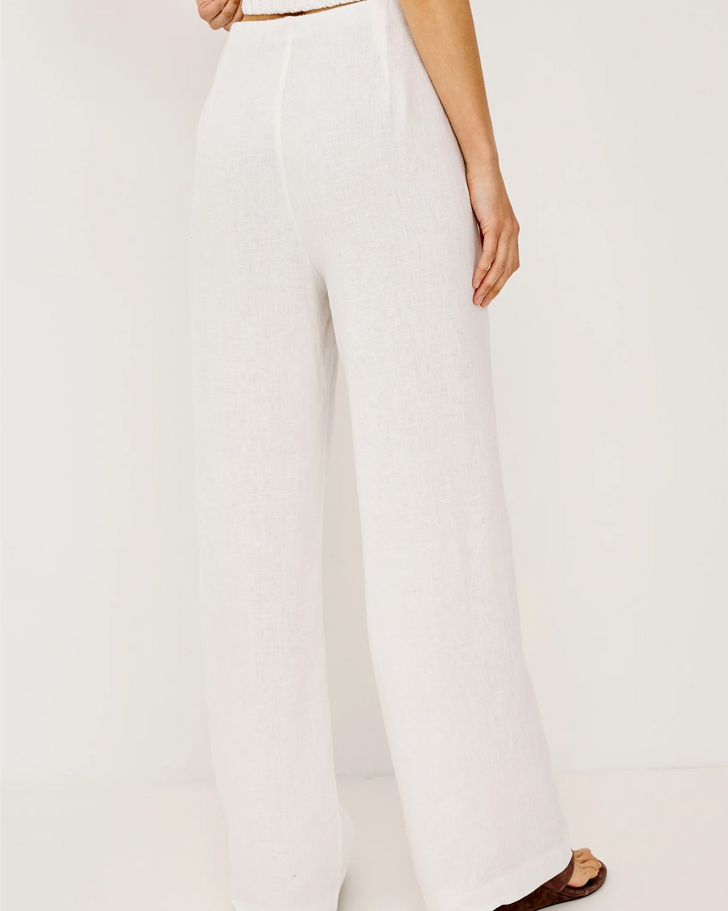 ANDRINE LINEN PANTS WHITE