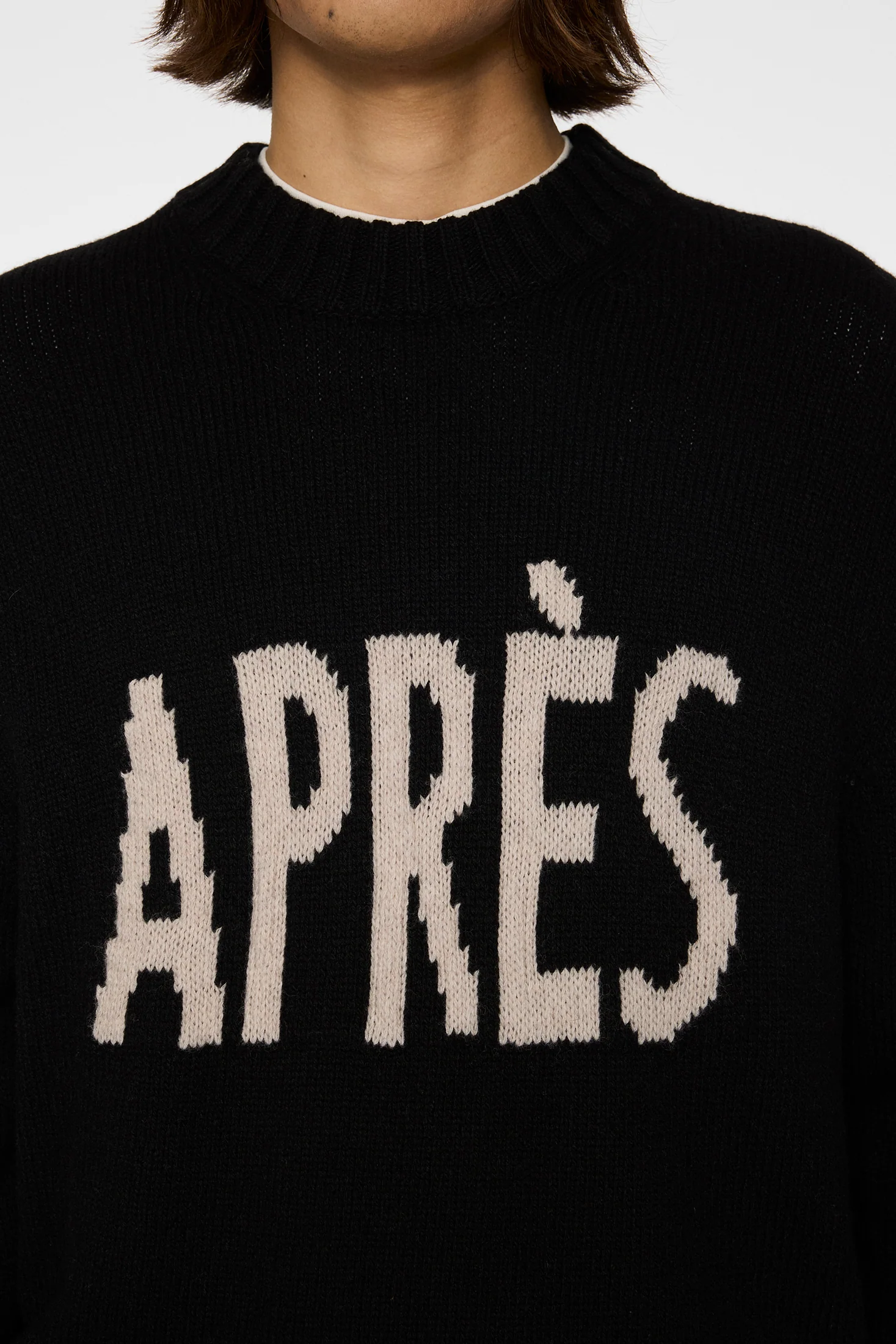 Fabian Graphic Knit Sweater Black