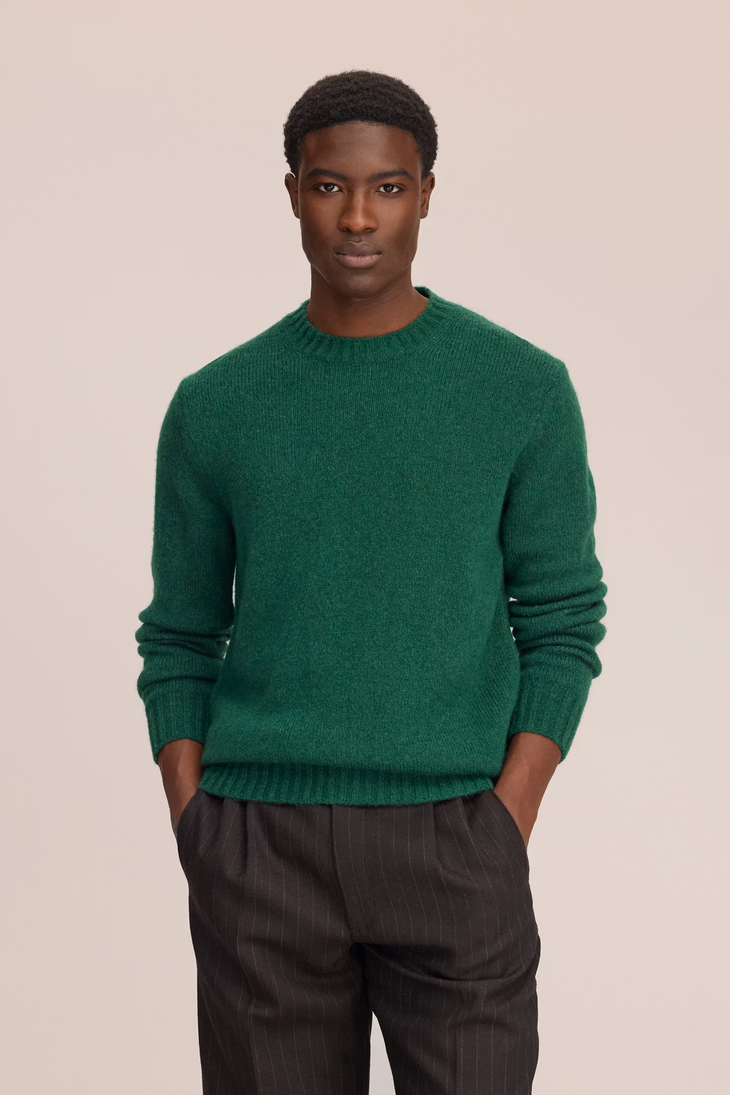 Lee 6598 Merino Wool Blend Sweater Bottle Green