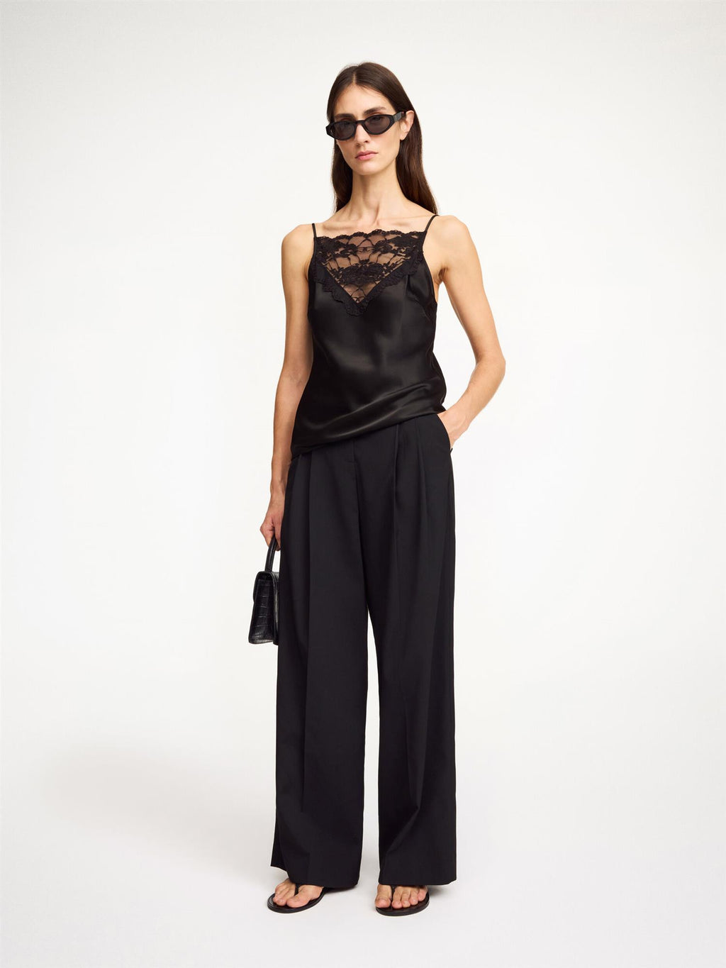 CYMBARIA High Waist Trousers Black