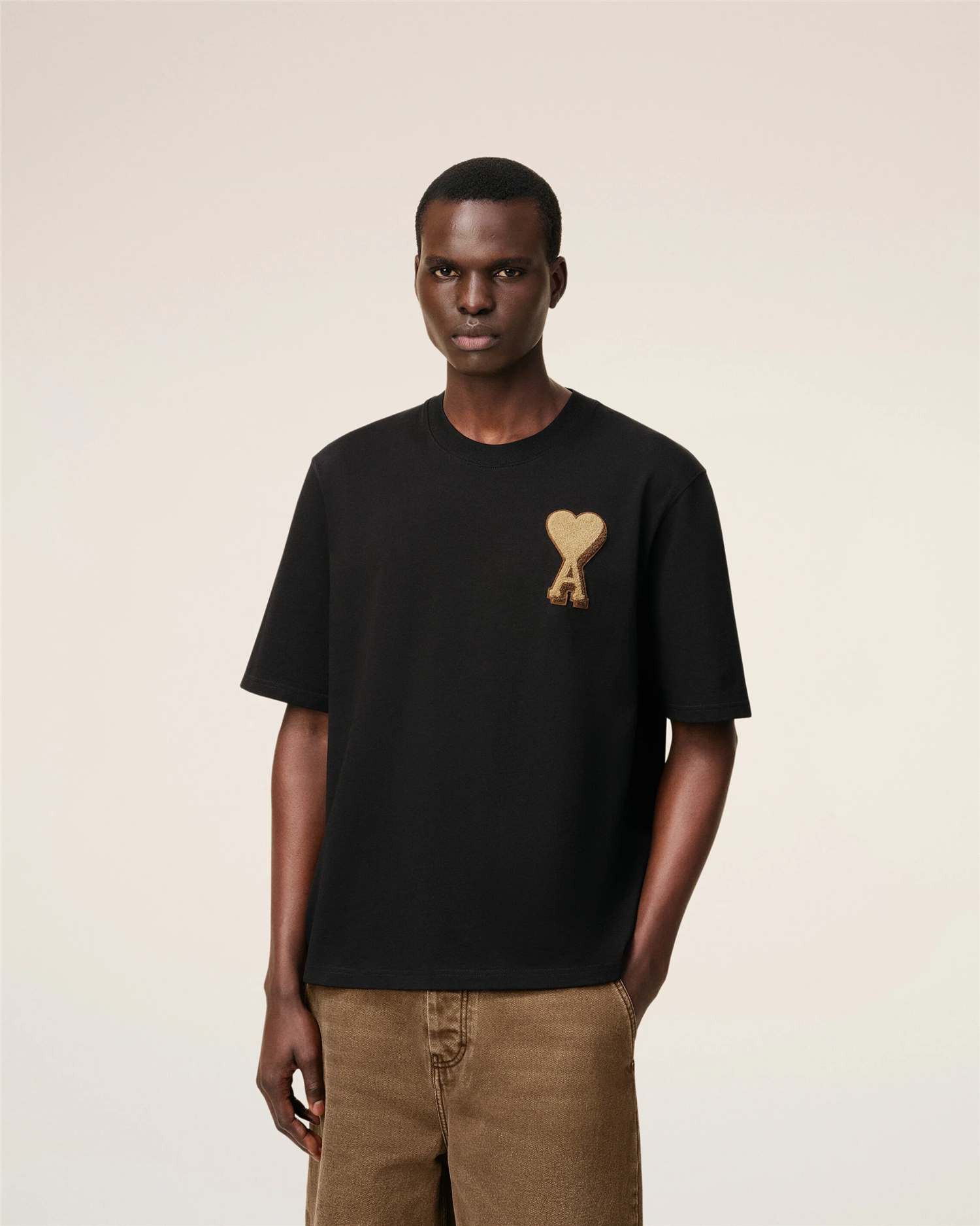 ADC LOGO PATCH COTTON T-SHIRT BLACK