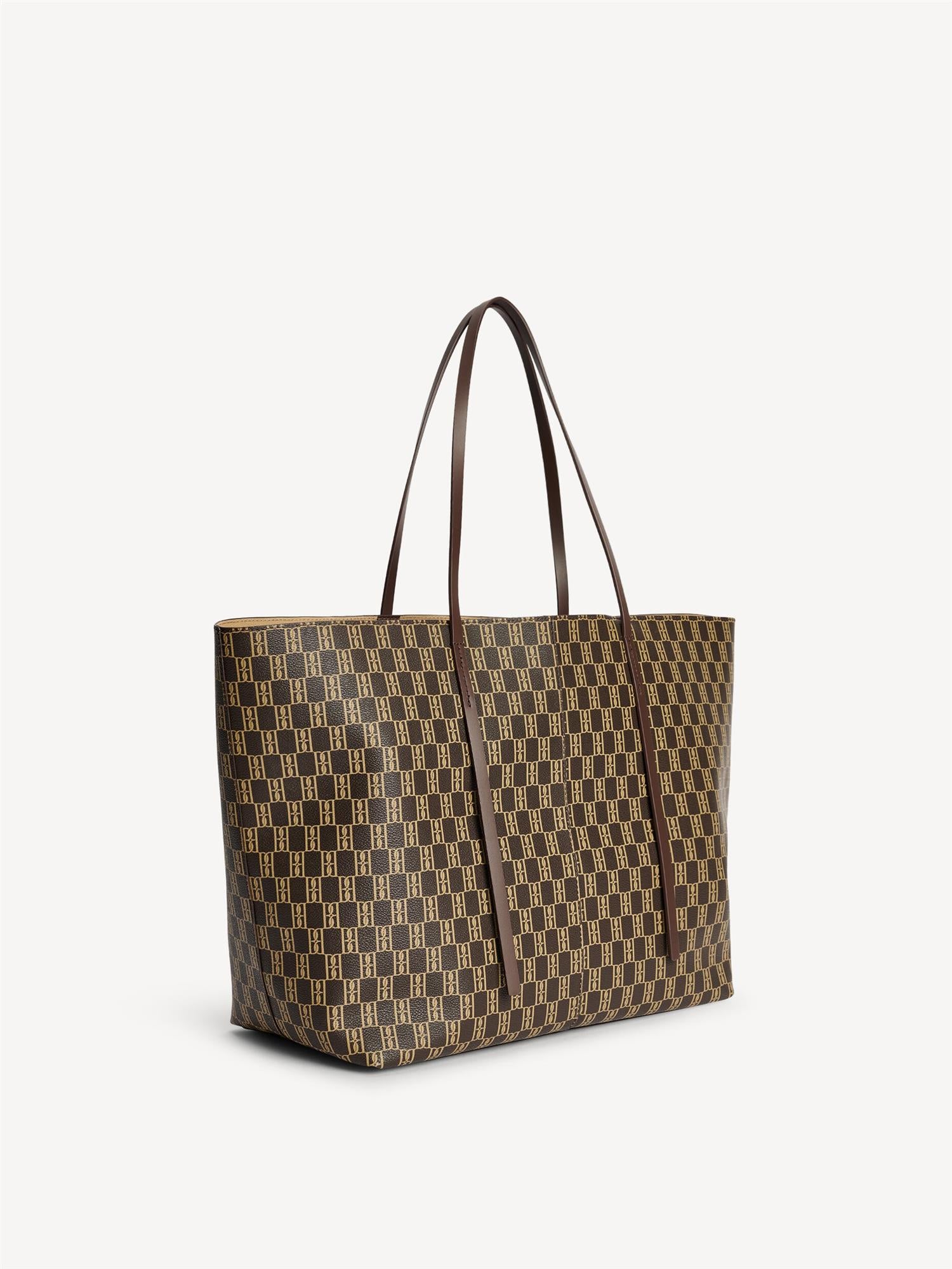 Abi Monogram Tote Bag Shale