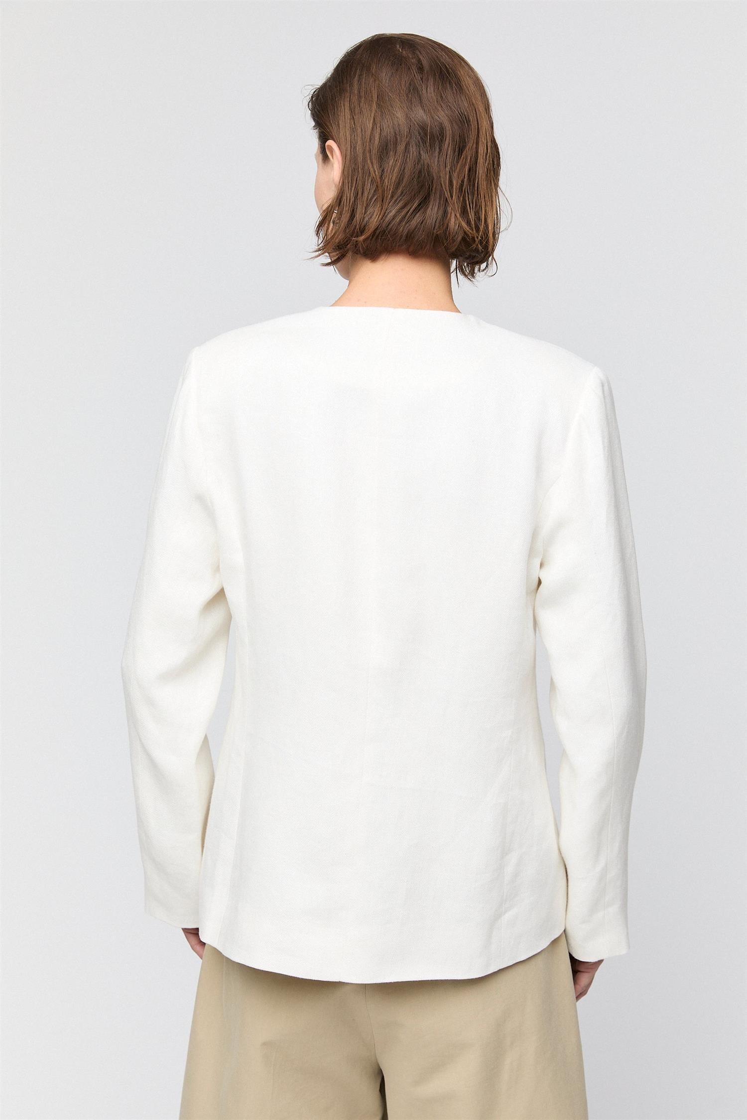 Linen Noir Blazer Off White