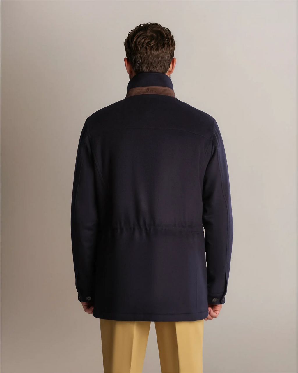Winter Wool Car Coat Navy