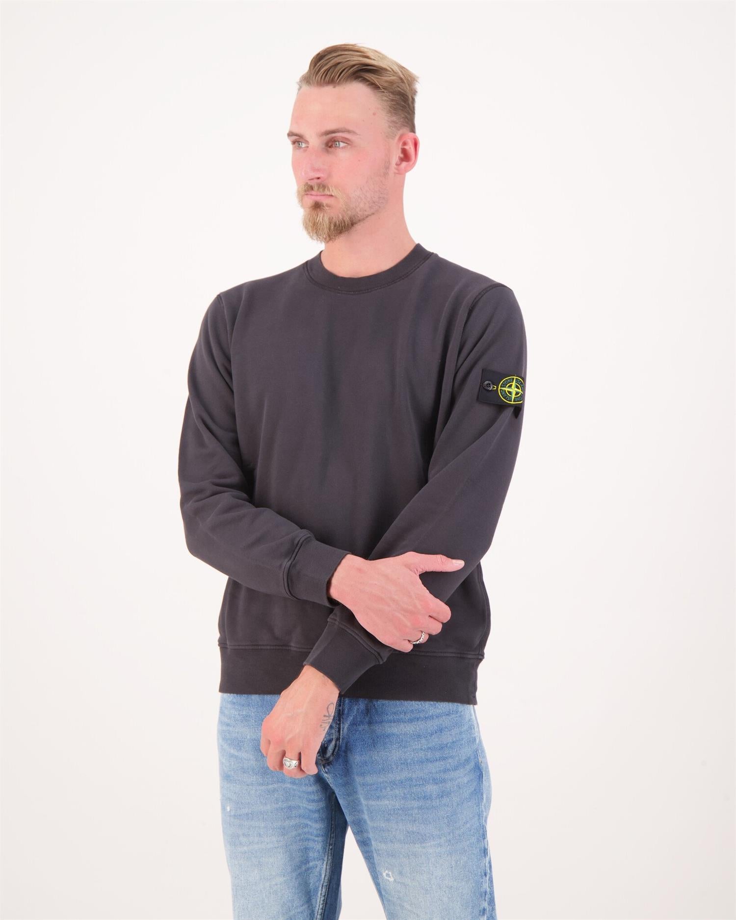 ORGANIC COTTON FLEECE SWEATSHIRT CHARCOAL