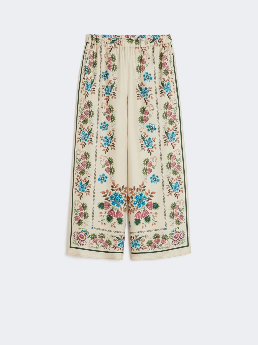SNACK Printed Silk Twill Trouser IVORY