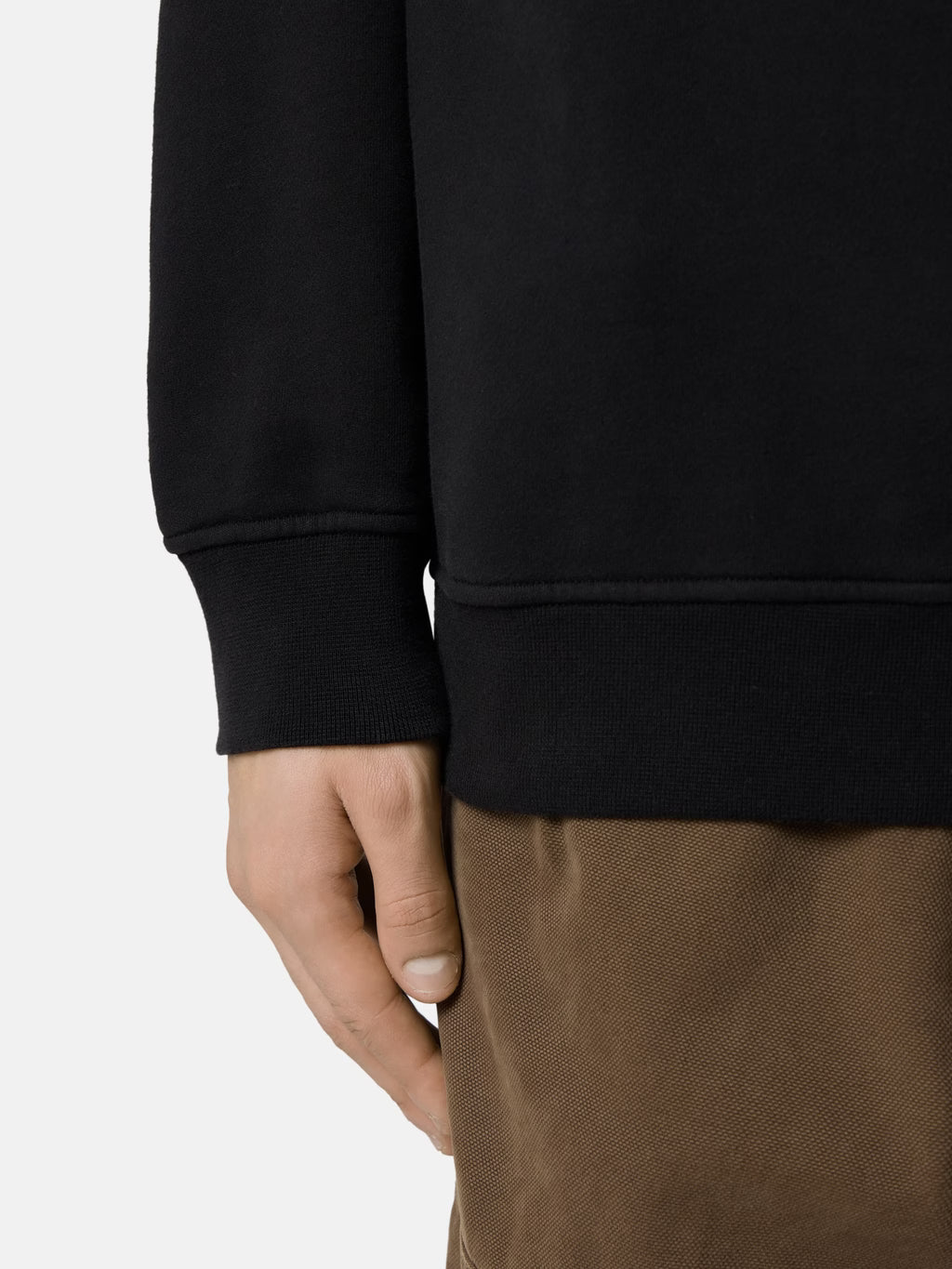 ORGANIC COTTON FLEECE SWEATSHIRT BLACK