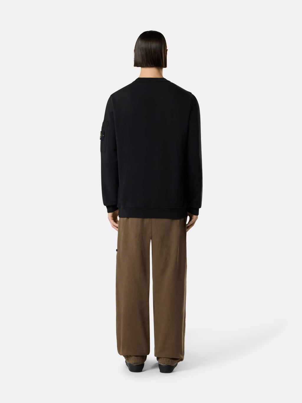 ORGANIC COTTON FLEECE SWEATSHIRT BLACK