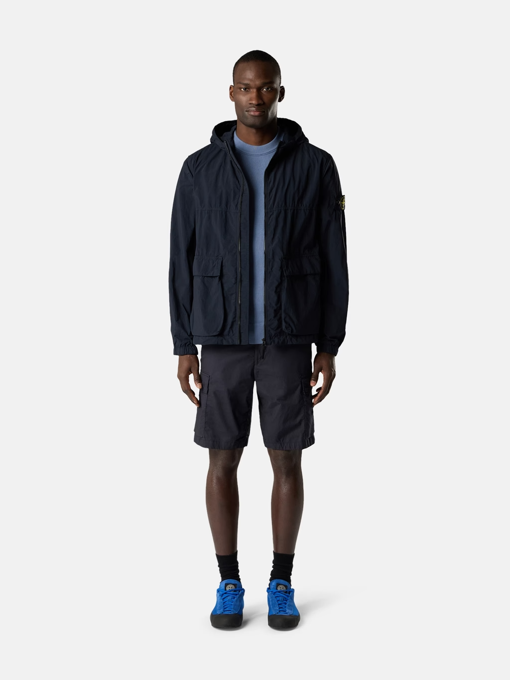 NYLON SMERIGLIATO-TC PARKA JACKET NAVY BLUE