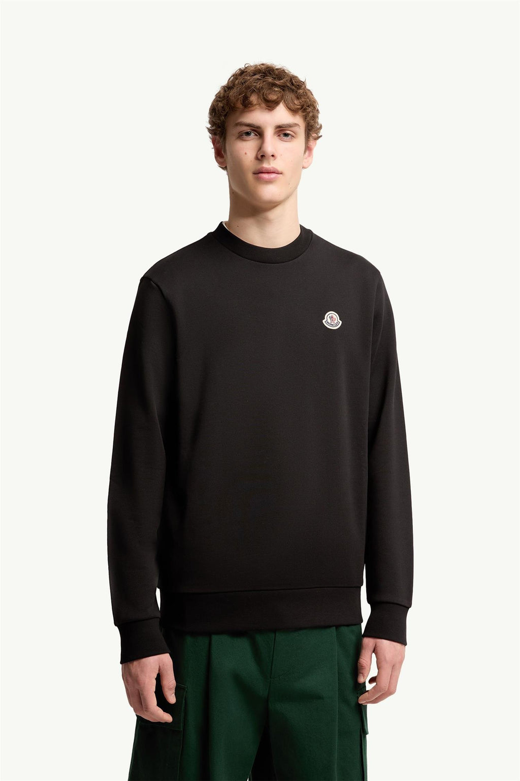 Logo Patch Cotton Sweatshirt BLACK