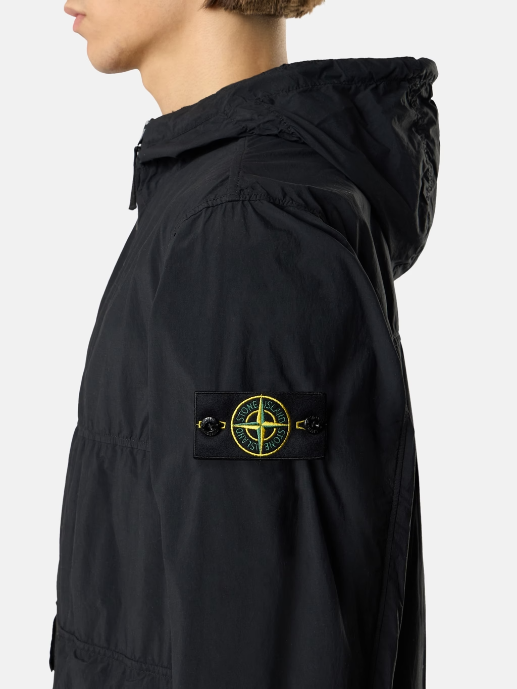 NYLON SMERIGLIATO-TC PARKA JACKET BLACK