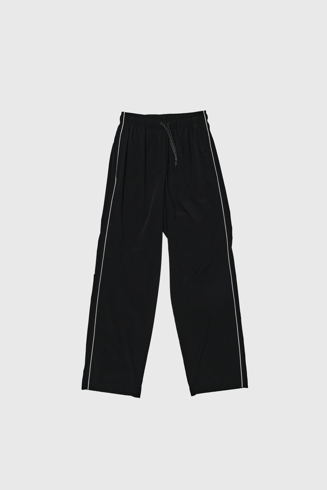 Side Striped Wide Pants Black