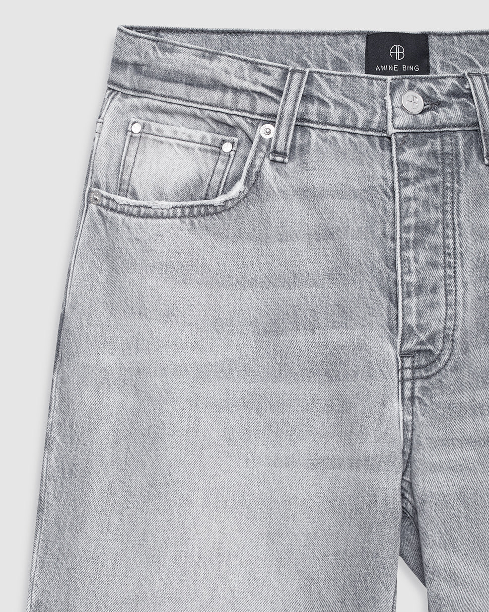HUGH RELAXED WIDE JEANS OYSTER GREY