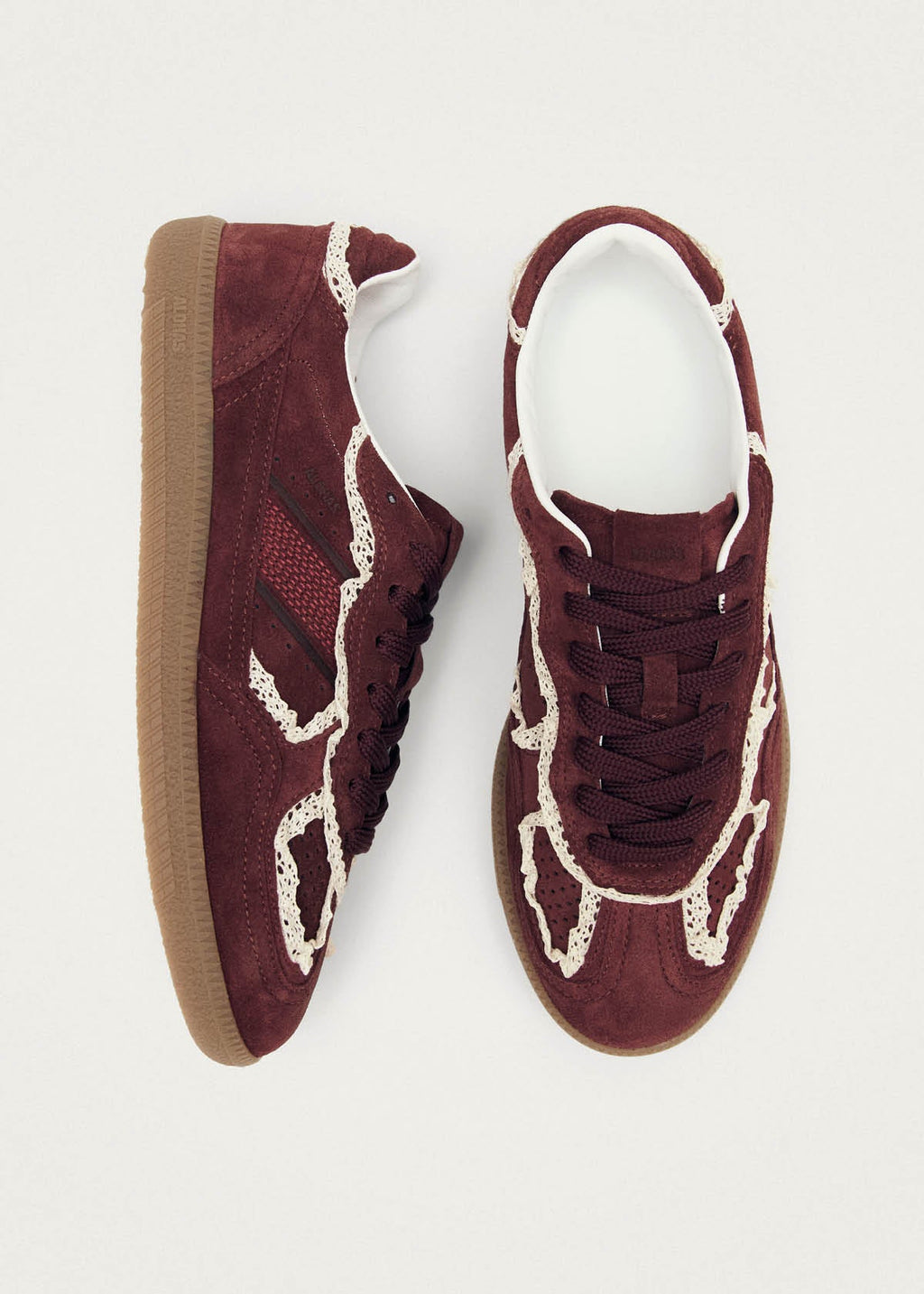 TB.490 Leather Sneakers Crochet Burgundy