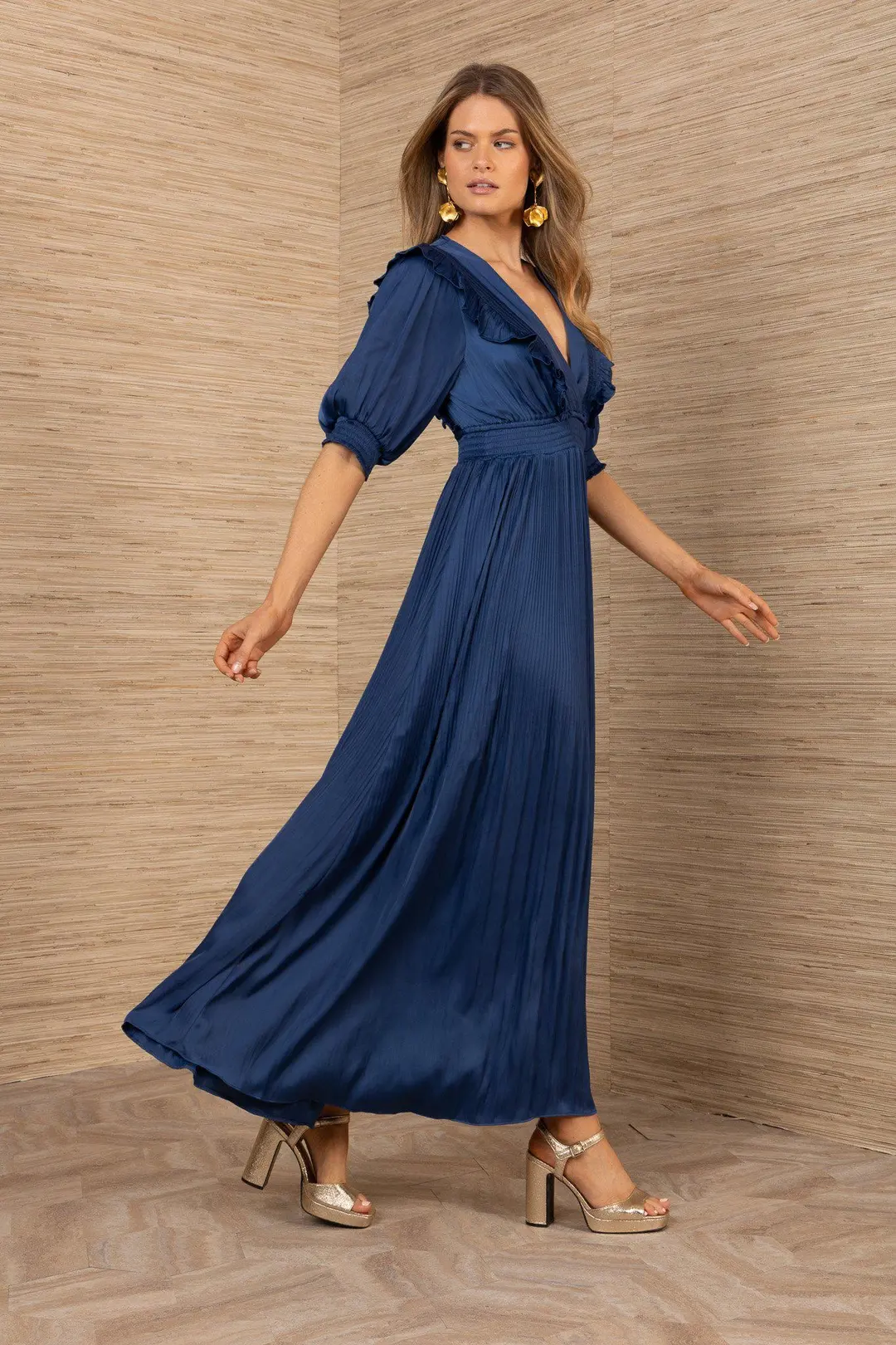 LOVISA Solid Long Dress INDIGO