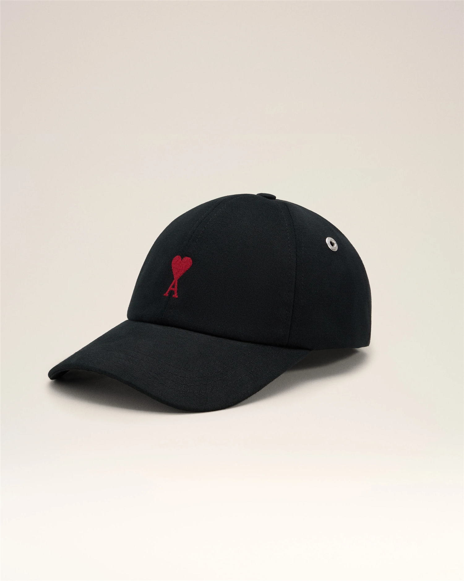 EMBROIDERY AMI DE COEUR CAP BLACK/RED