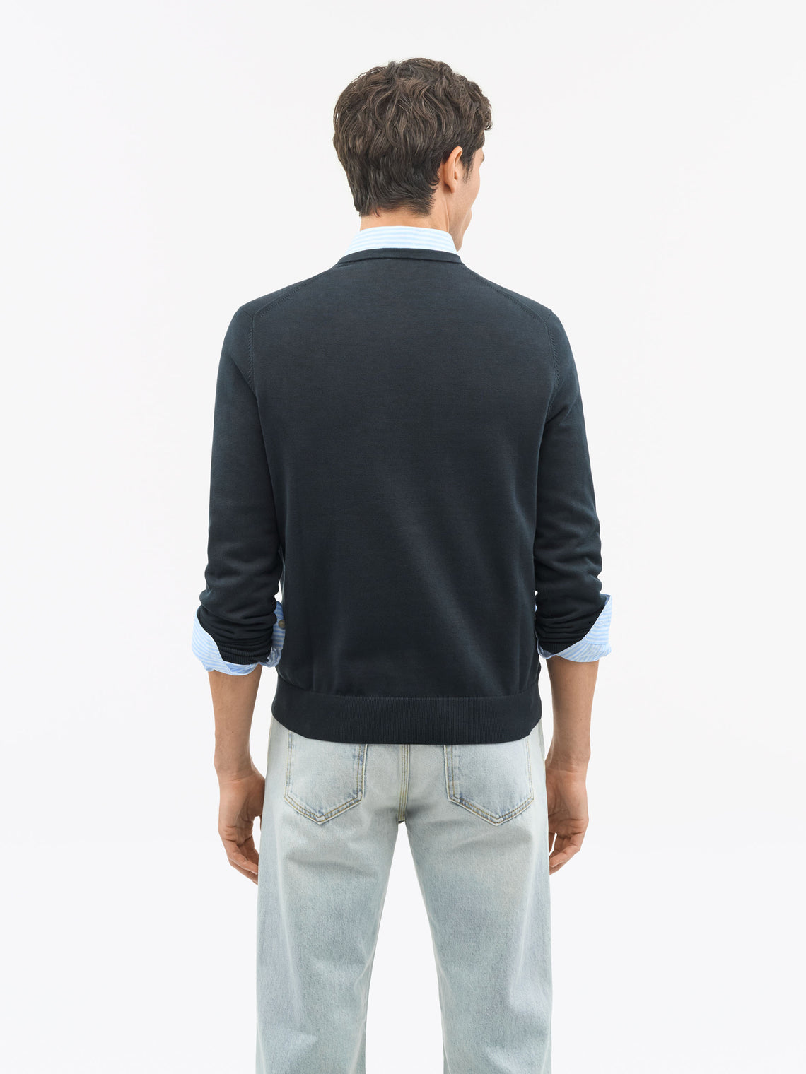 Connor C Sweater Dark Blue