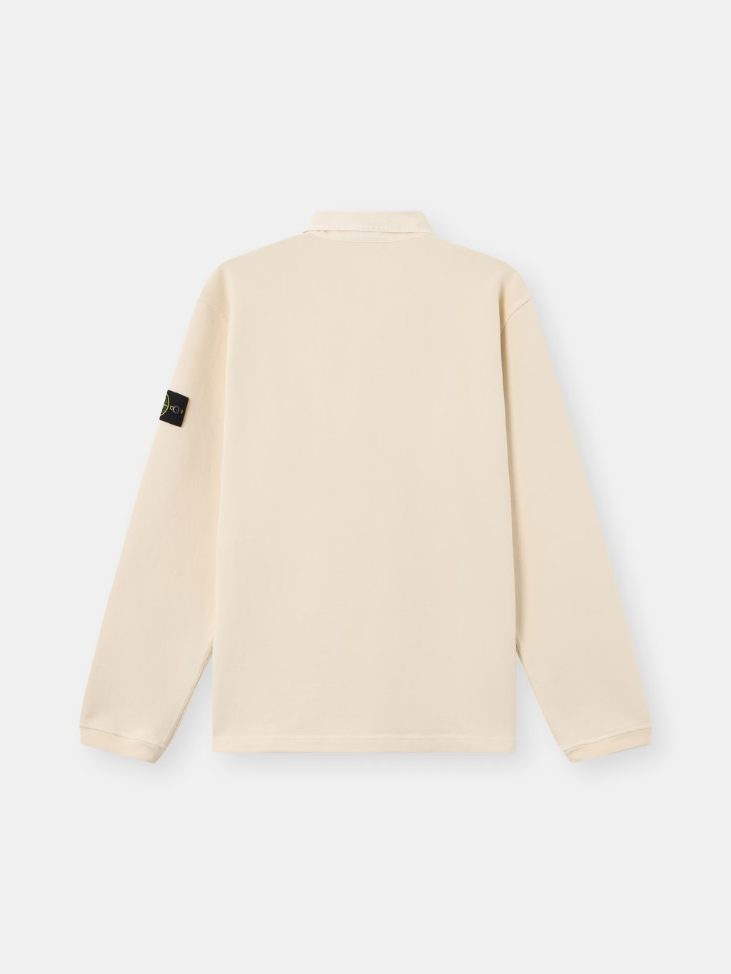 HEAVY COTTON JERSEY POLO SWEATSHIRT IVORY