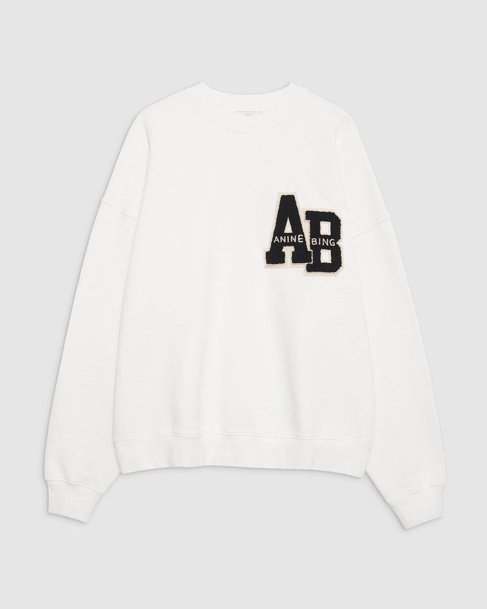 MILES LETTERMAN SWEATSHIRT OFF WHITE