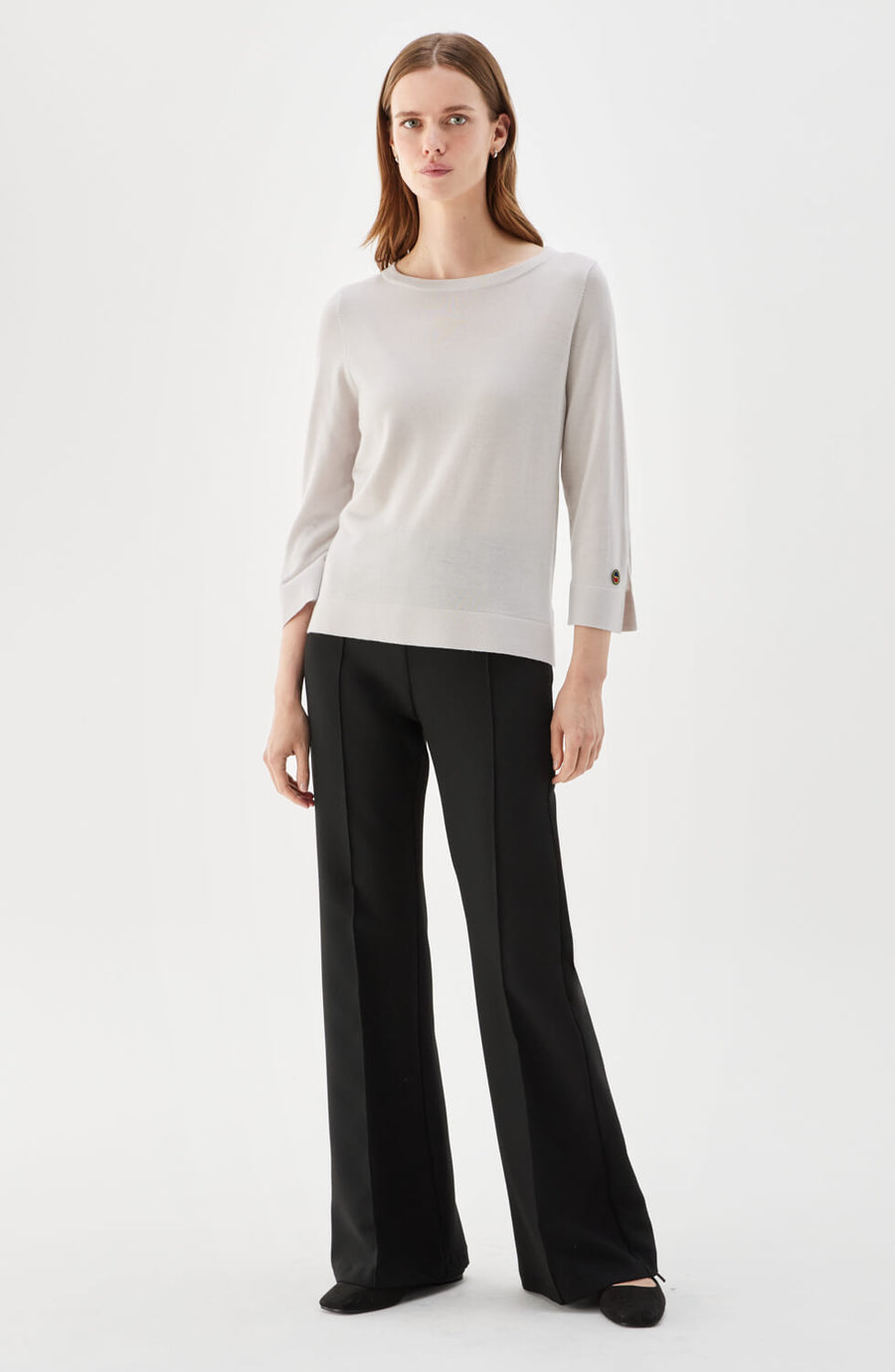 OCEAN BOATNECK WOOL TOP SILVER BIRCH