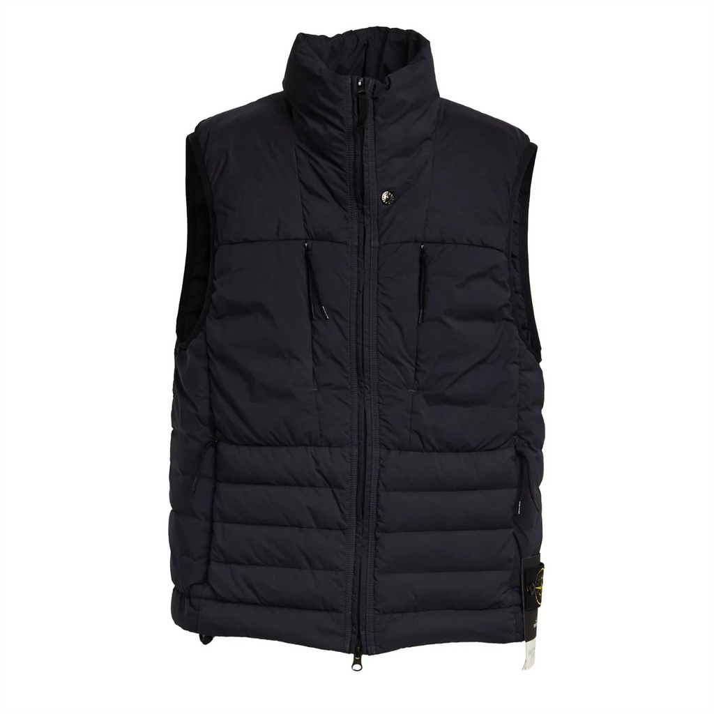 SEAMLESS TUNNEL NYLON DOWN-TC VEST BLACK
