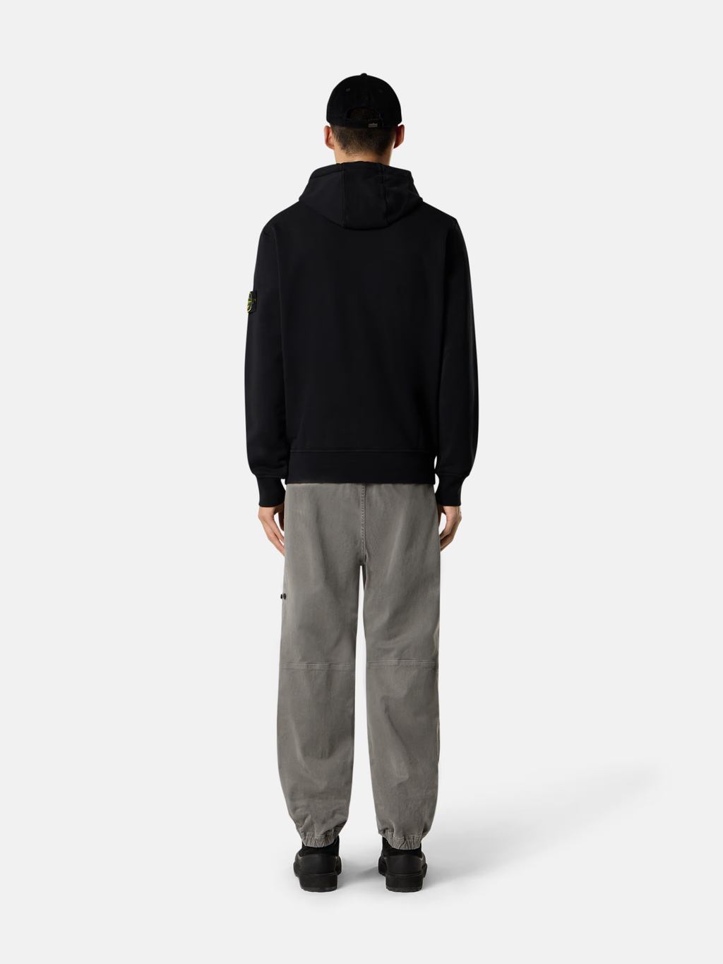 ORGANIC COTTON FLEECE HOODIE BLACK