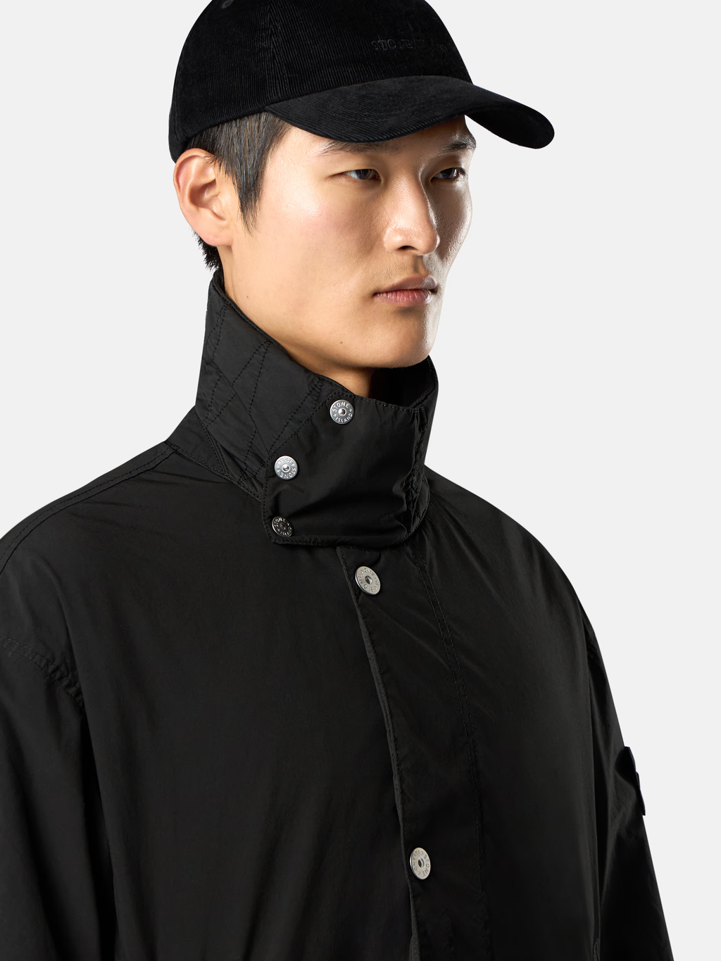 Lightweight RECYCLED POLYESTER Coach Jacket Black