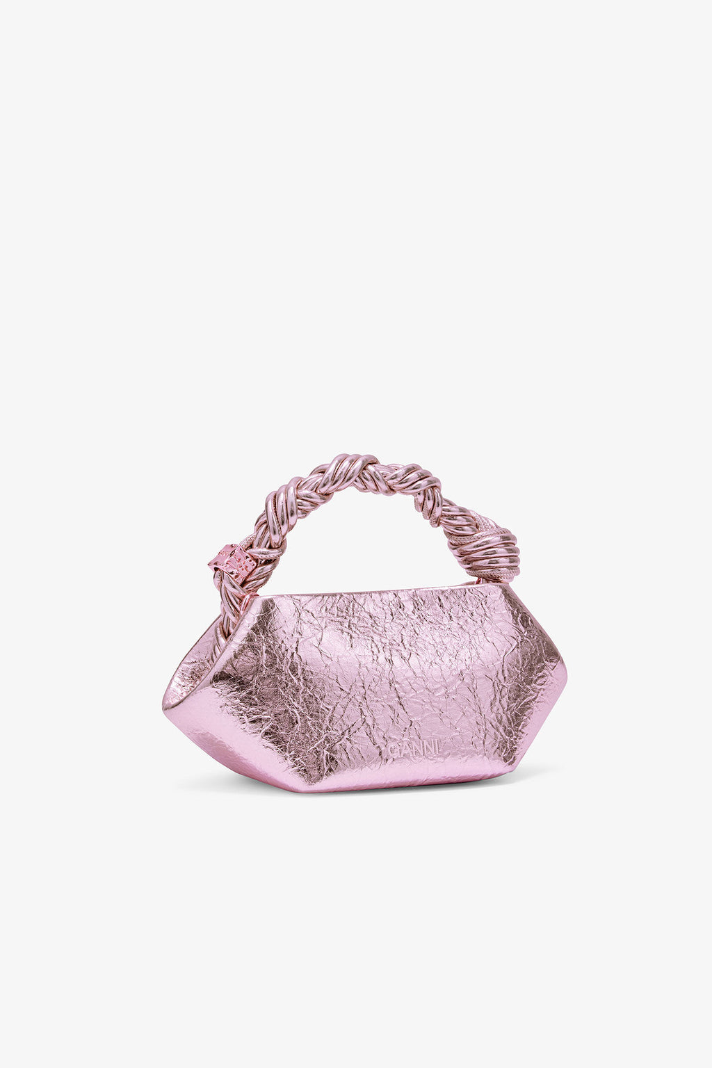 Bou Mini Bag Crushed Metallic Silver Pink