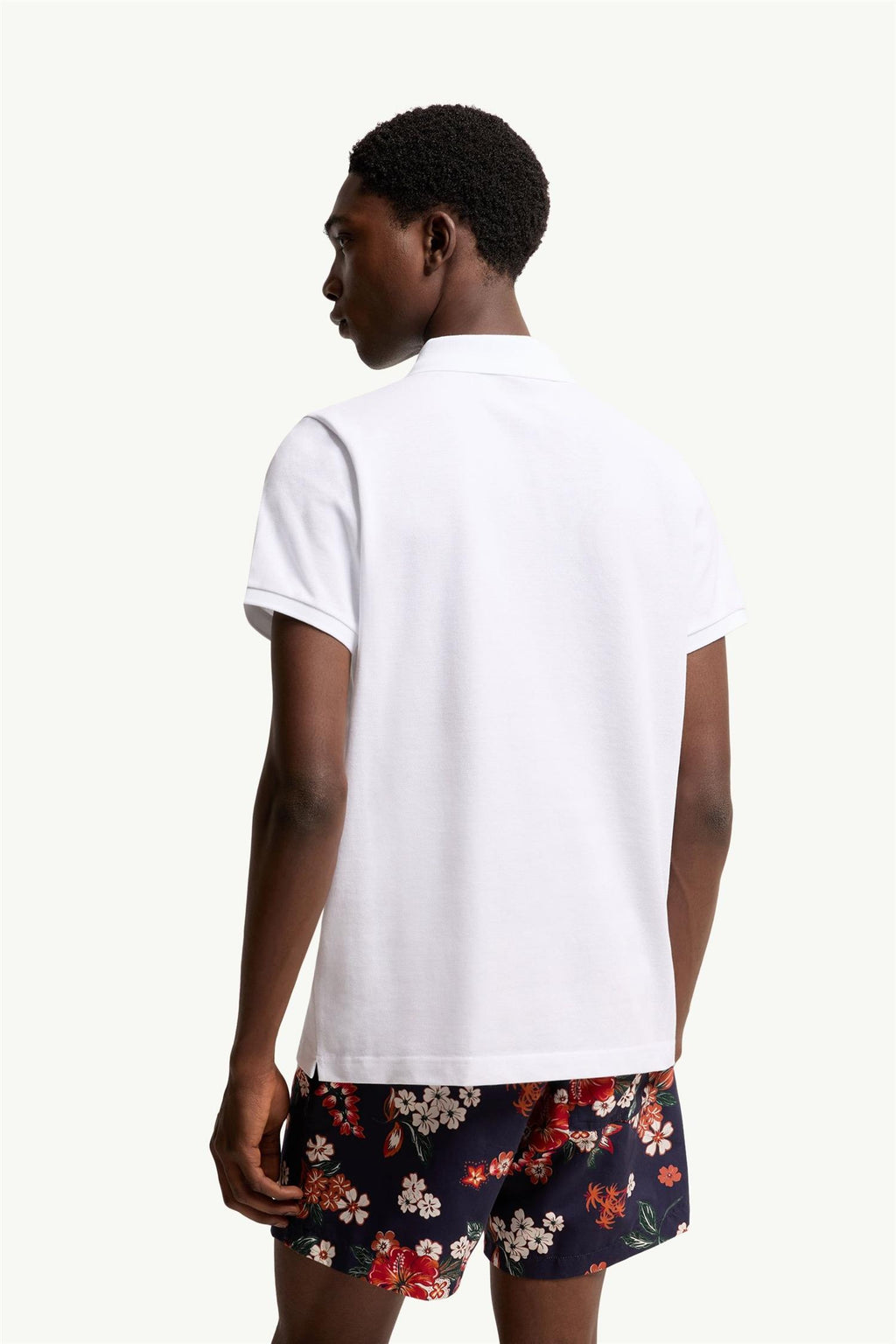 Logo Patch Cotton Polo Shirt WHITE