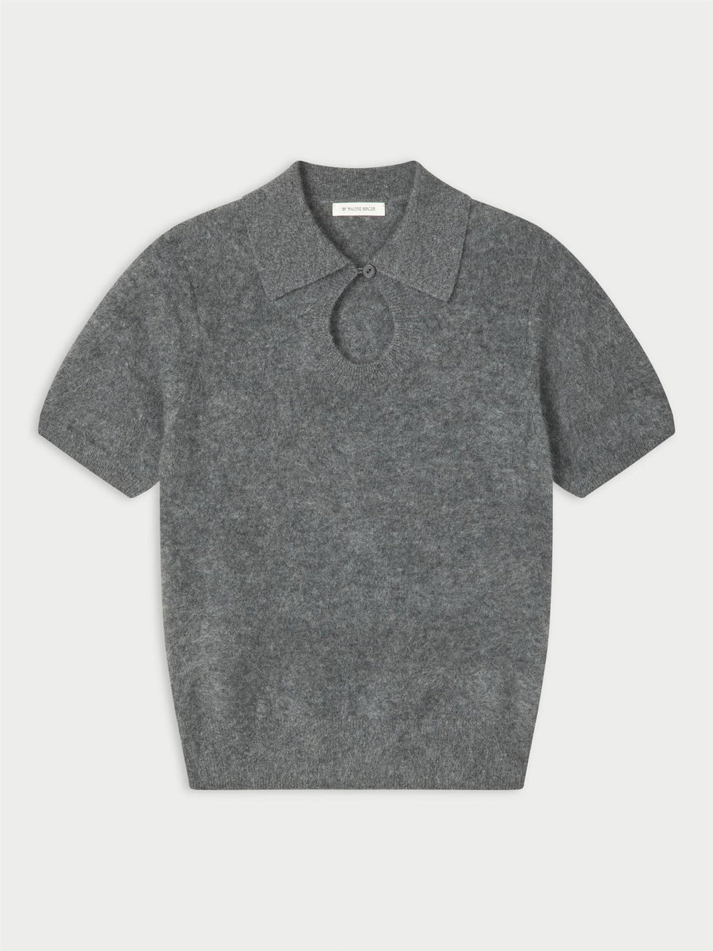TALALLIA Cashmere Polo T-Shirt Grey Melange