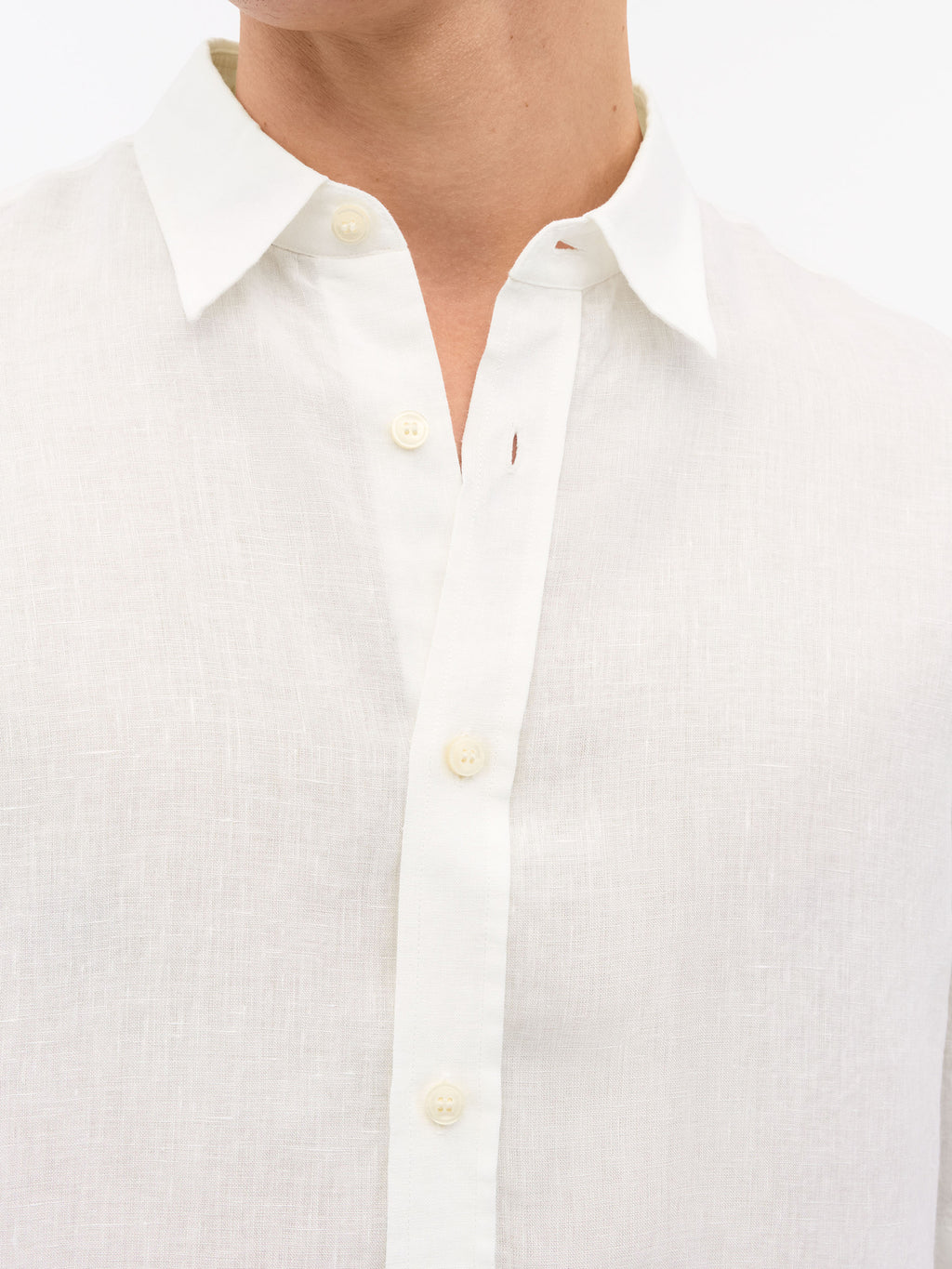 Spenser Casual Linen Short Sleeve Shirt Offwhite