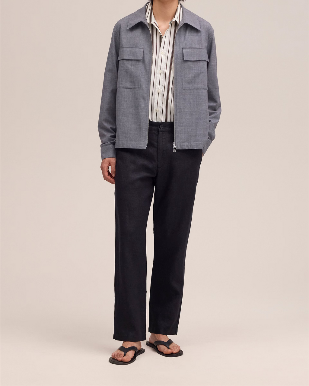 Aden 1454 Regular Fit Linen Trouser Black