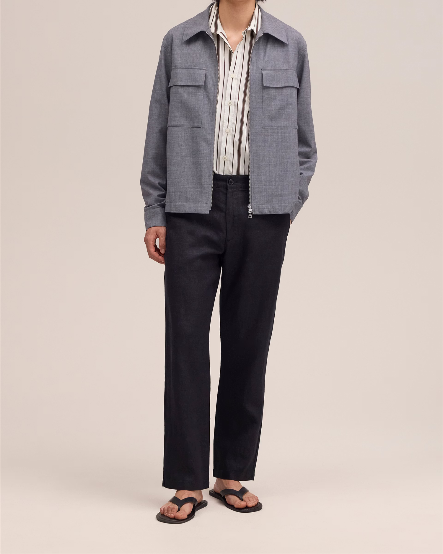 Aden 1454 Regular Fit Linen Trouser Black