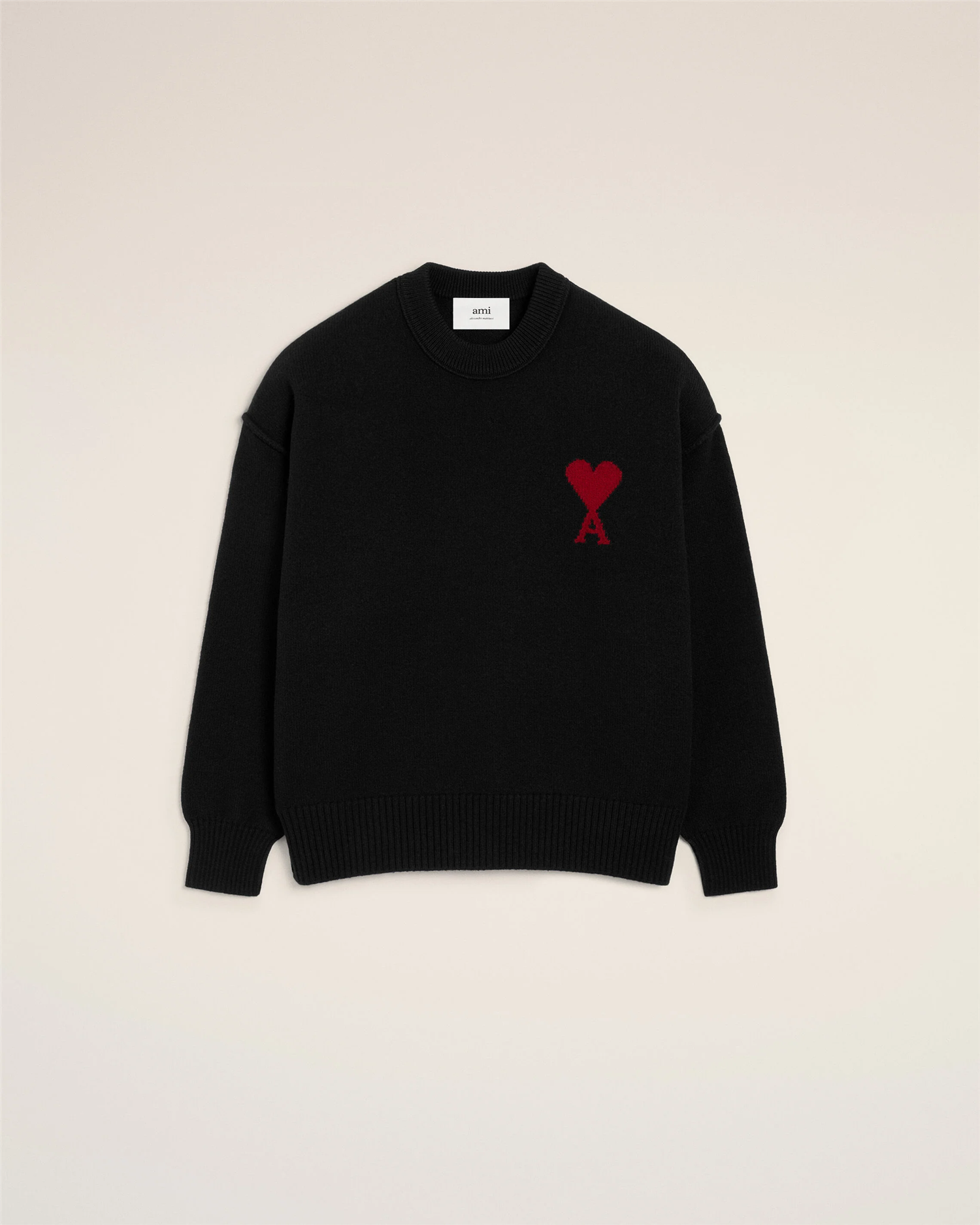 WOOL AMI DE COEUR SWEATER BLACK/RED