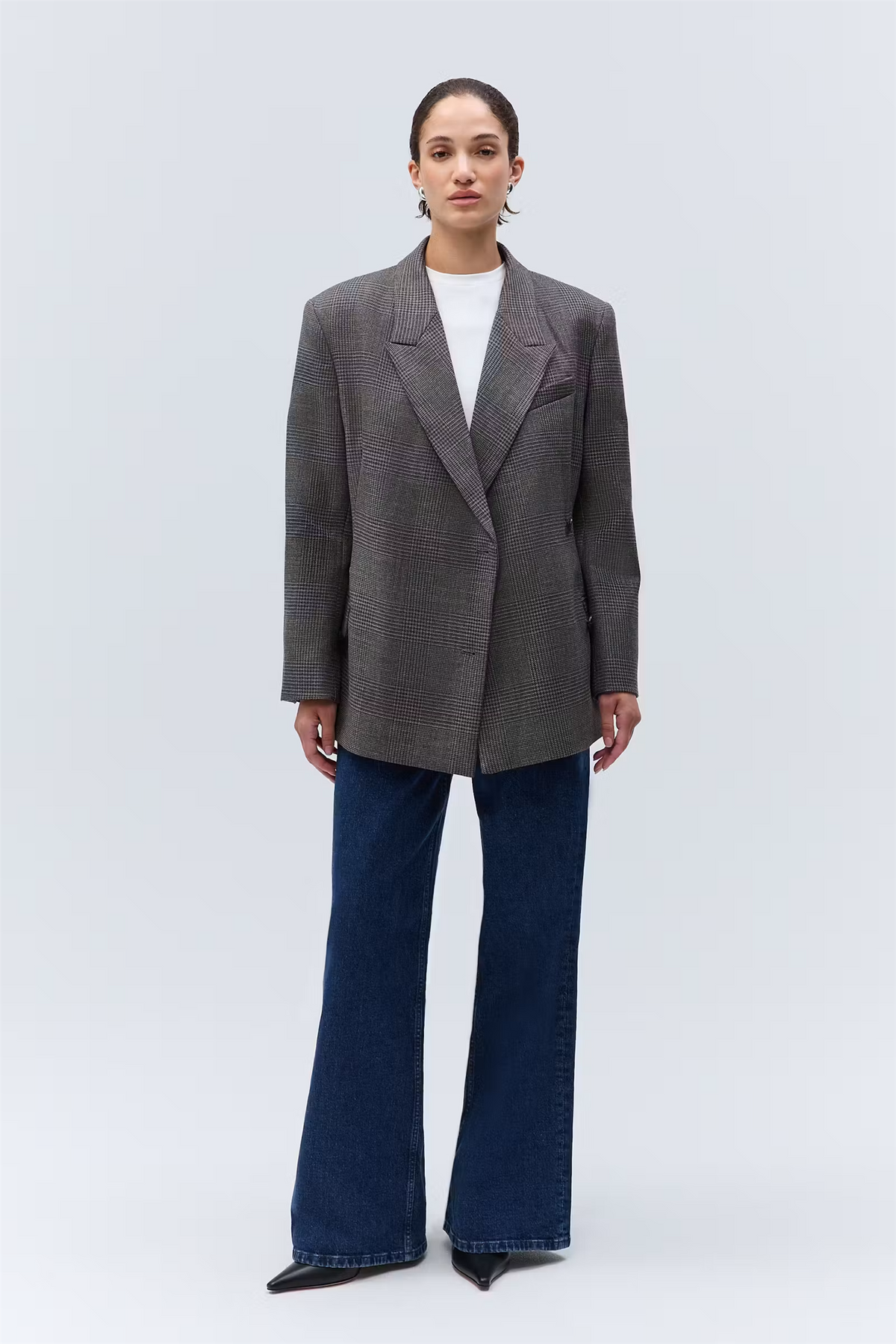 Junia Wool Blazer Cocoa Houndstooth
